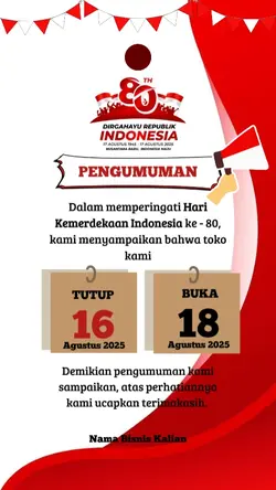 PNGUMUMAN LIBUR TOKO
