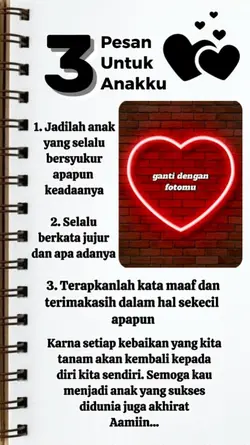 3 pesan untuk anakku