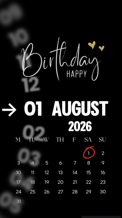 August 01st Birthday