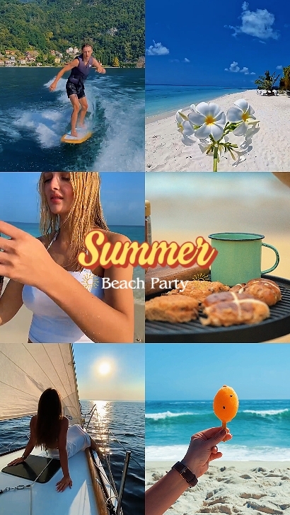 Fête d'été sur la plage