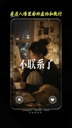 看透人情裡面的虛偽和敷衍