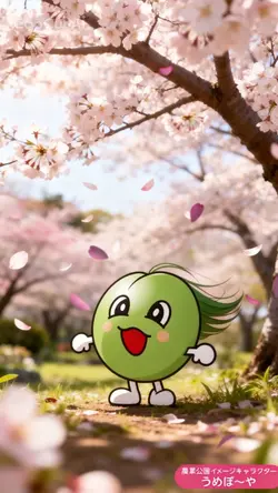 花見をする『うめぼーや』