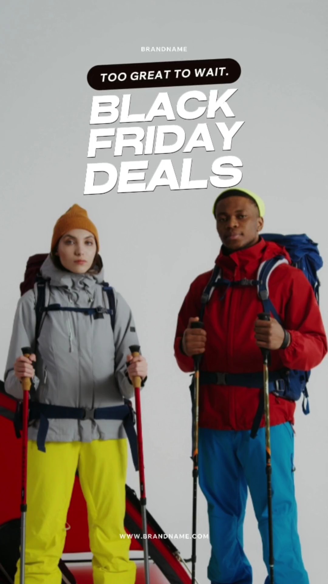 Annonces extérieures de l'industrie du sport de style moderne du Black Friday