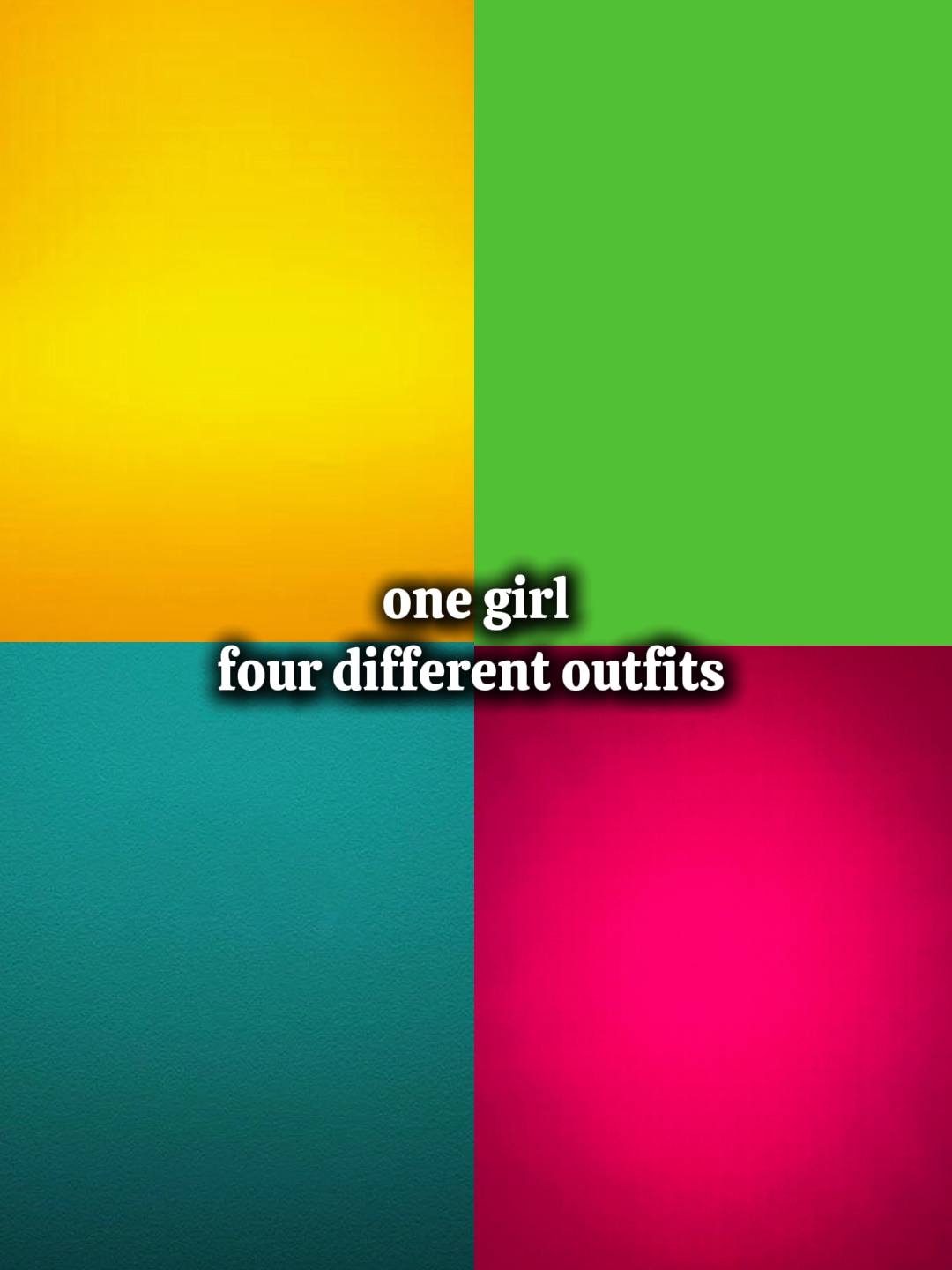 1 niña 4 atuendo diferente