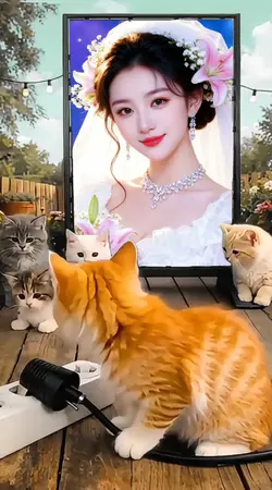 mèo cắm điện 
