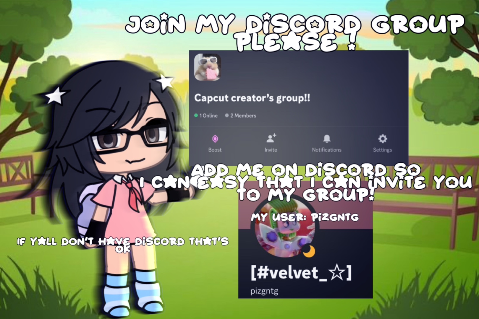 JOIN MY DC GROUP!