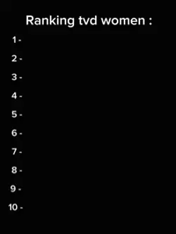 Ranking woman tvd
