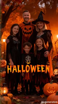 AI Halloween Family
