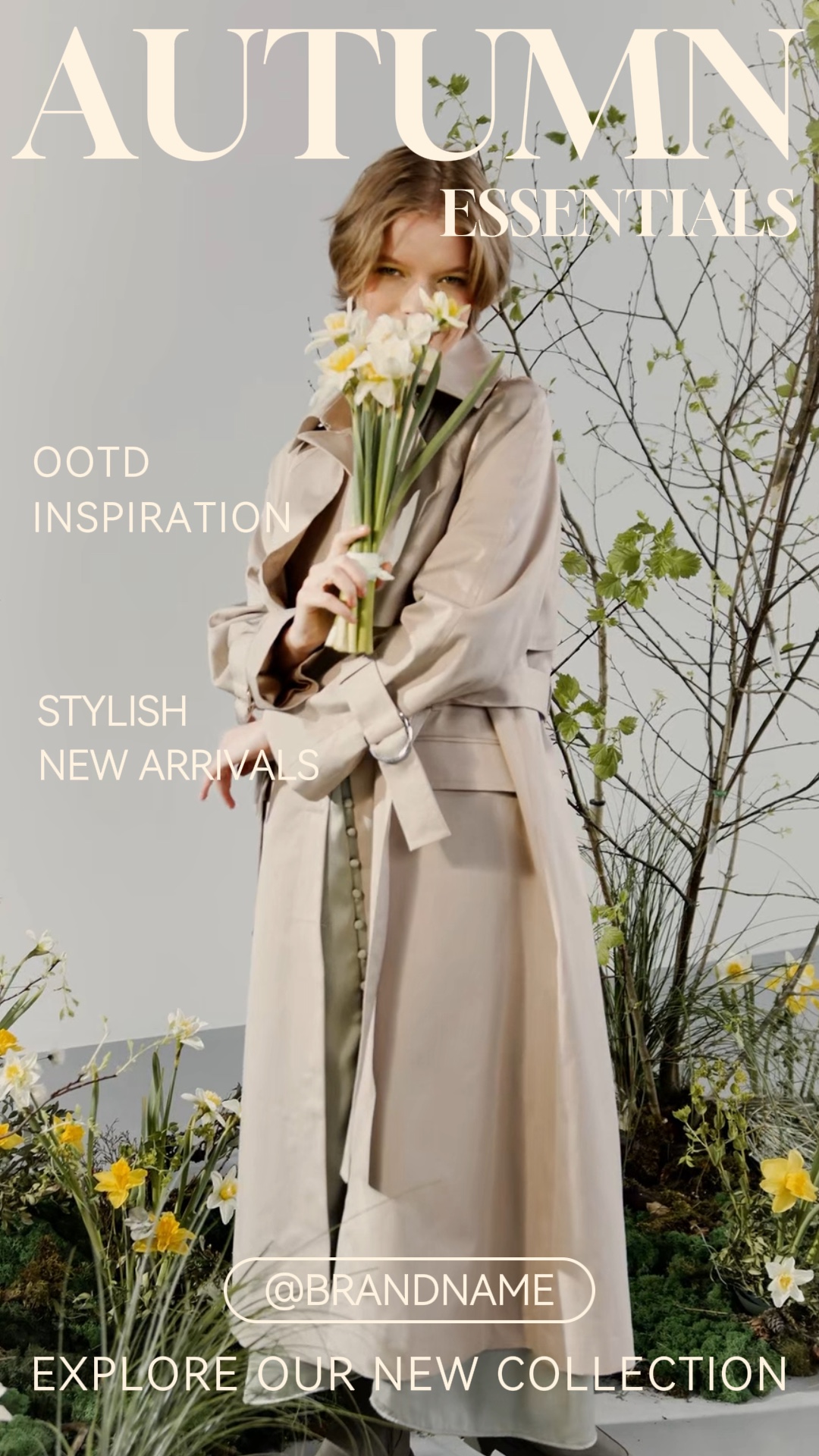 Warm-Toned Fashion Industry Autumn Clothing Template Promotion