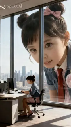 窓辺に巨大な私?
