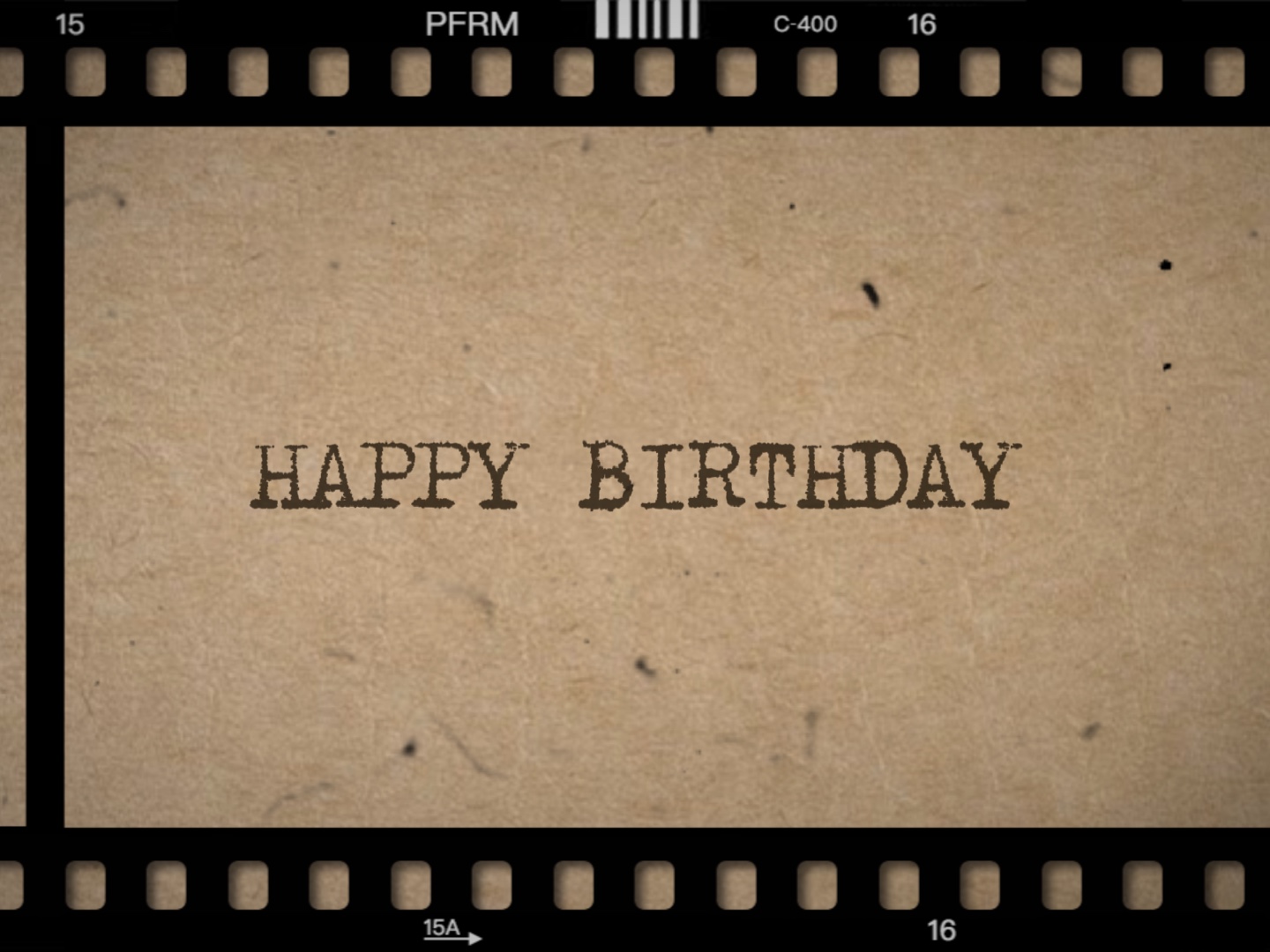 retro film birthday