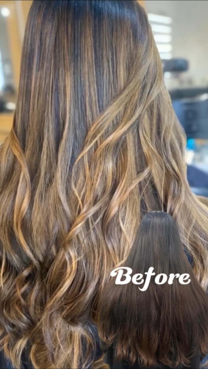 Cabelo antes / depois