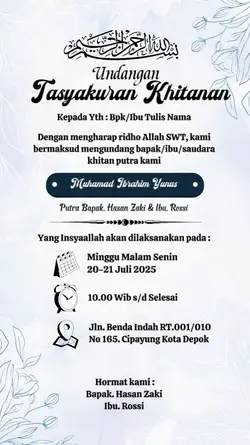 Undangan Khitanan 