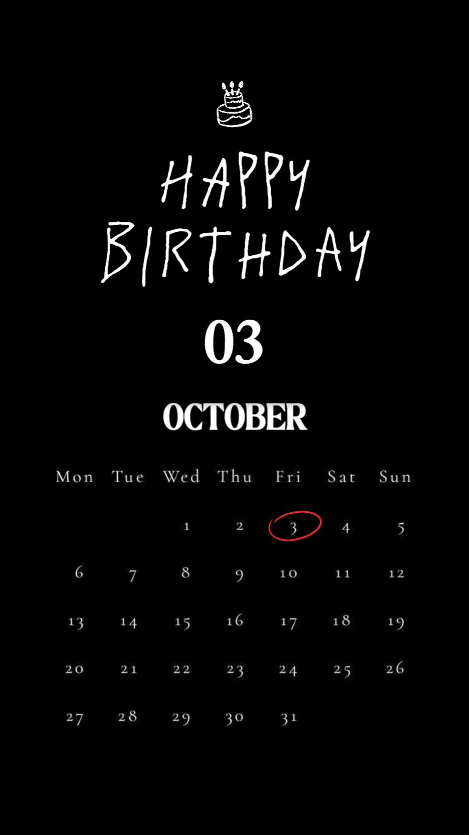 anniversaire 03 octobre