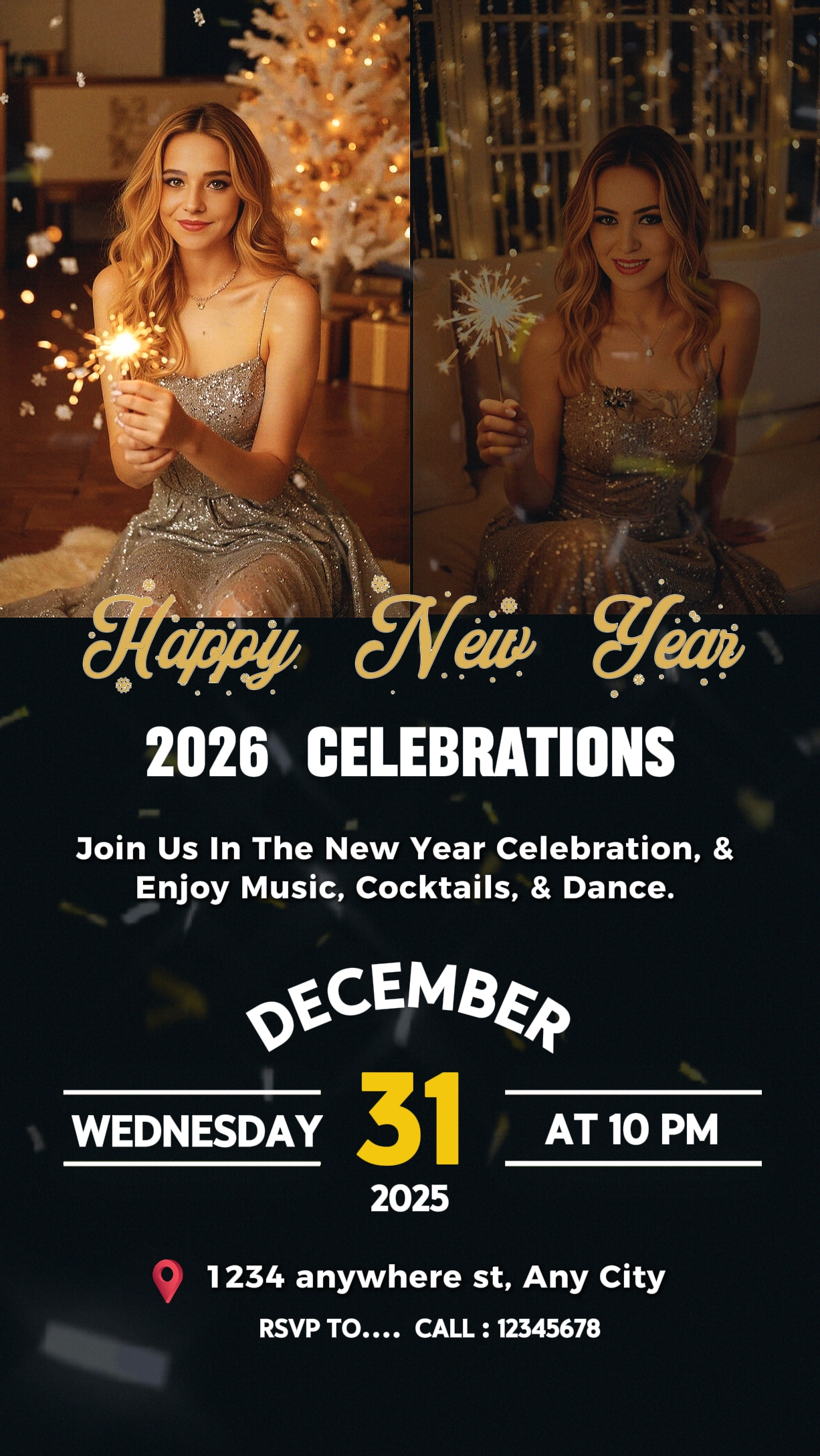 invitation du nouvel an