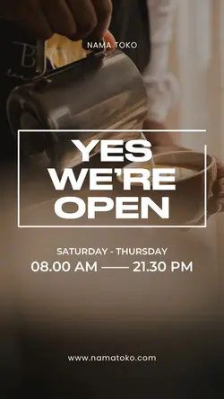 story: we are open 