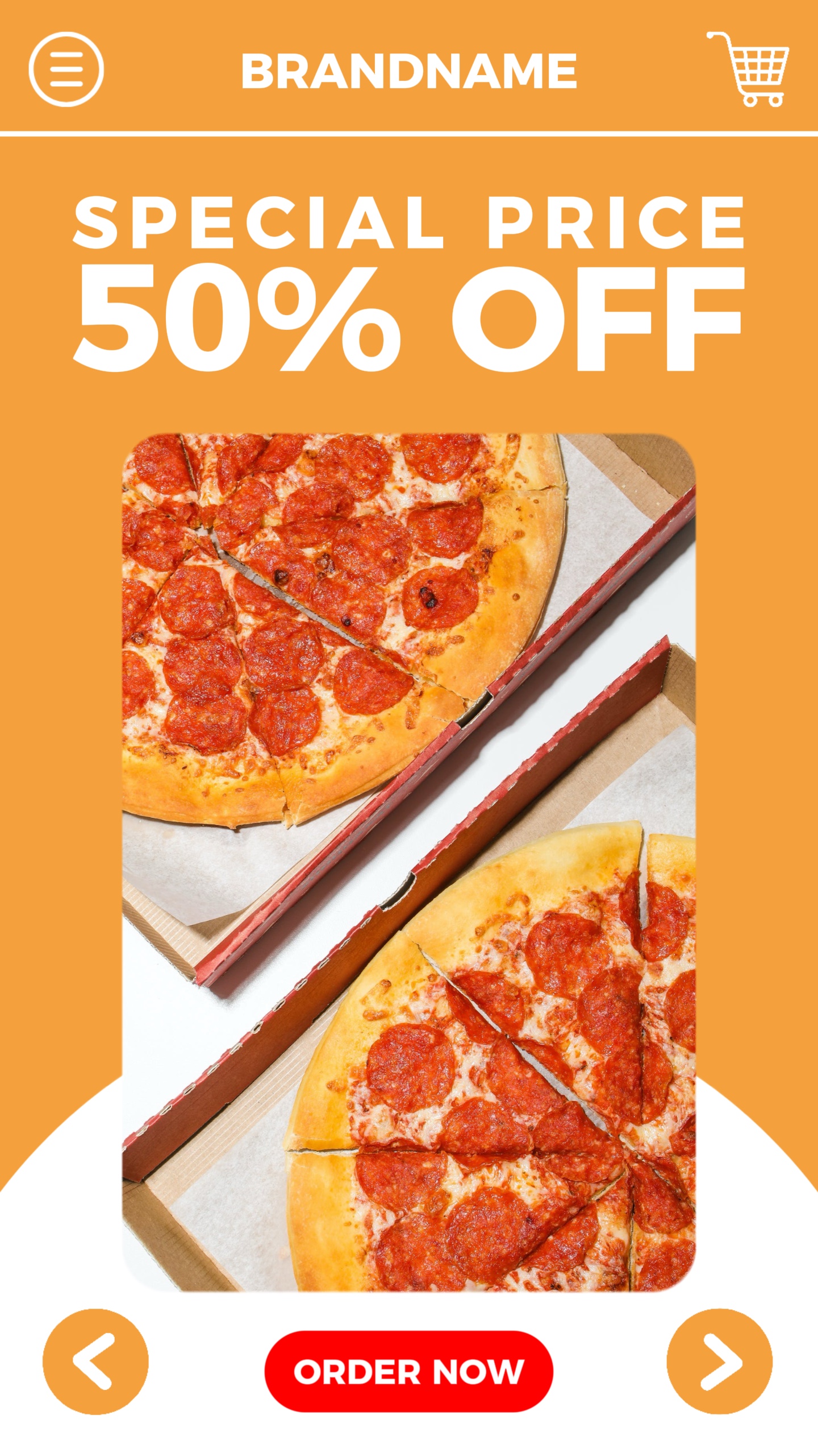 Pizza Display UI Style