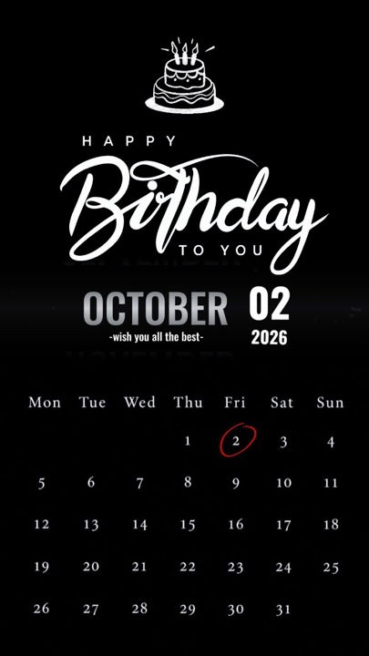 Hbd 2 October 
