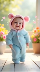 Ein süßes tanzendes Baby