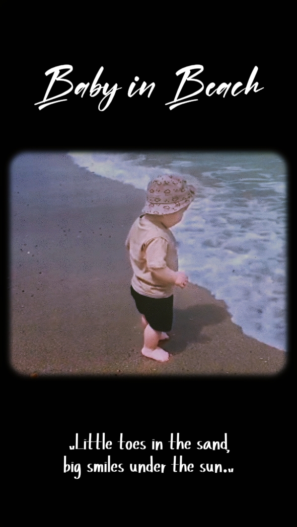 Baby in beach vlog