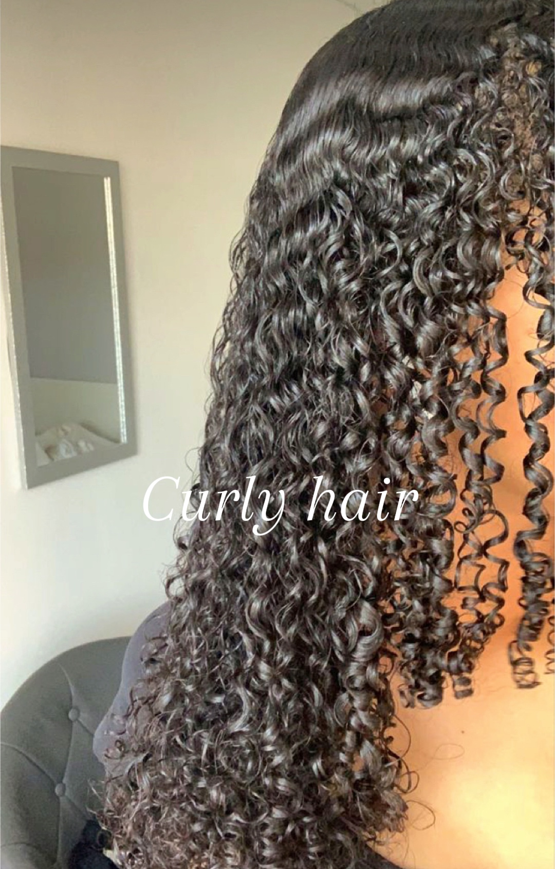 Cabelo liso encaracolado