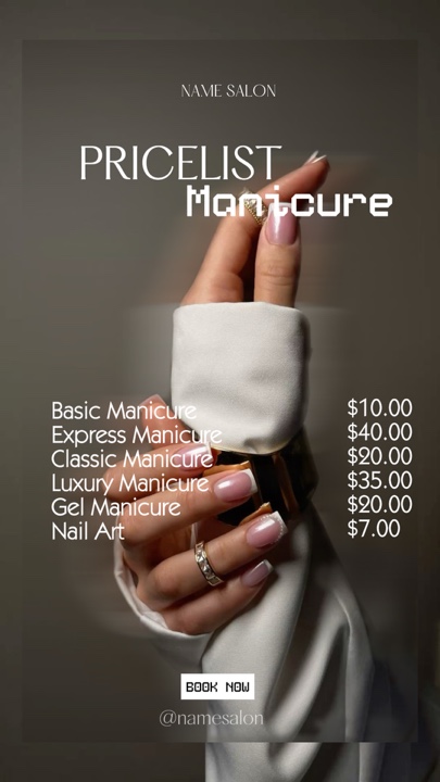 PRICELIST MANICURE