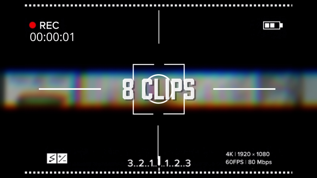 8 clips