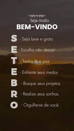 BEM-VINDO SETEMBRO!