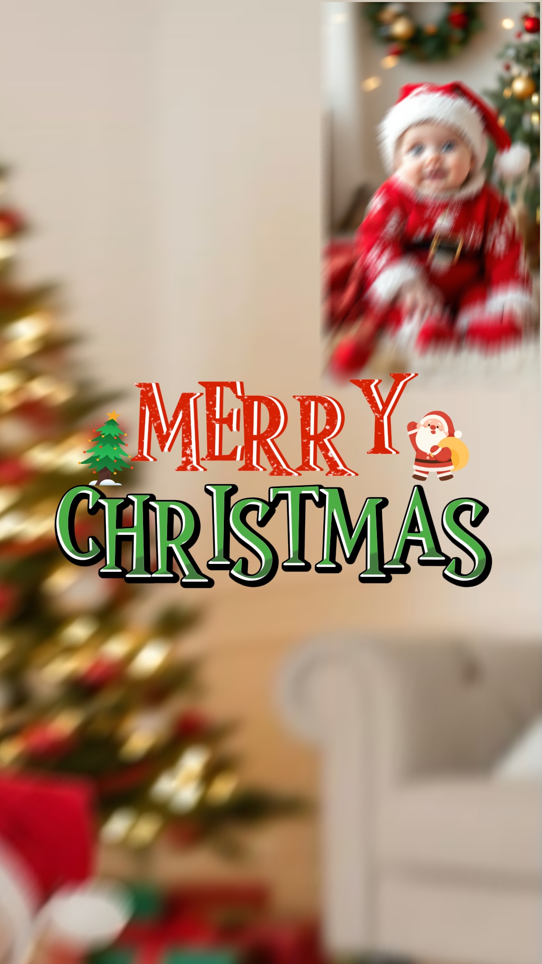 Natal com bebê fofo