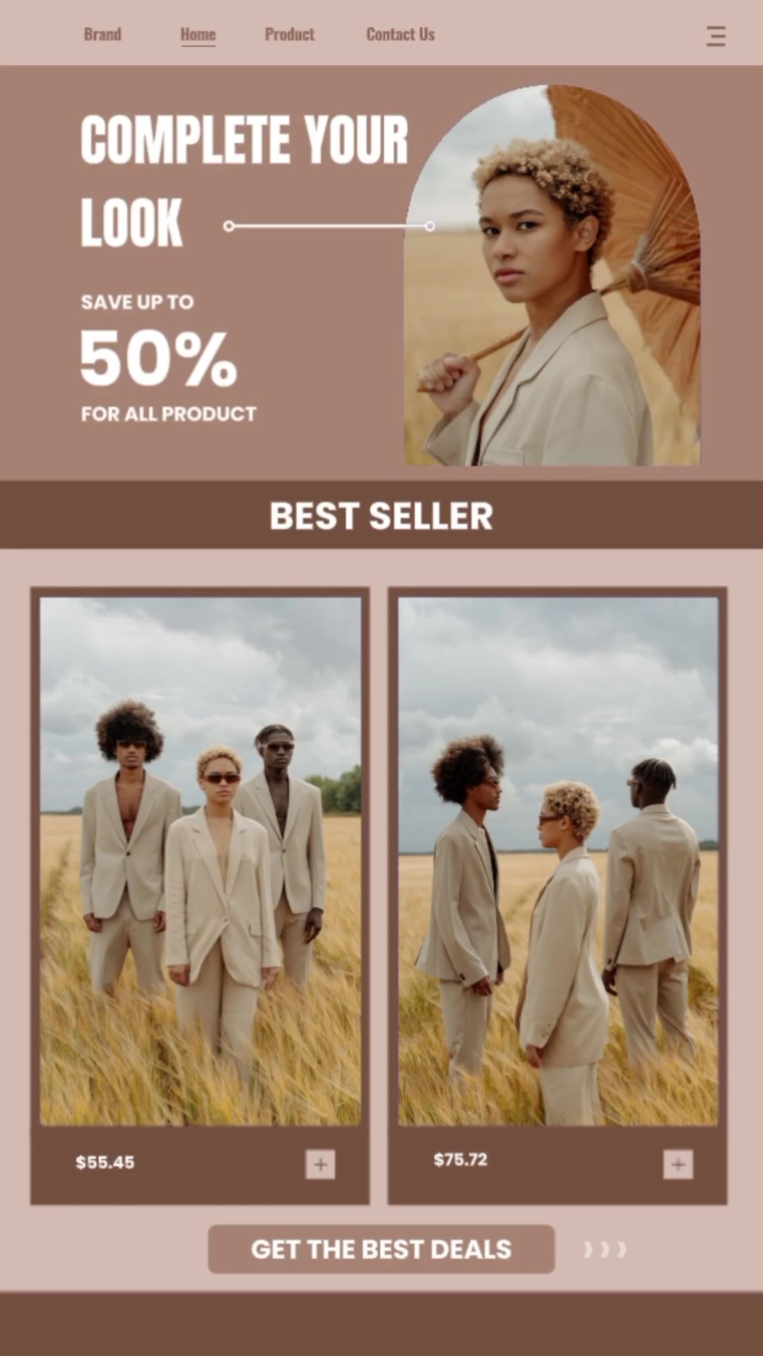 Advertisement For Tiktok Style Brown Men's And Women's Vest Clothing Products