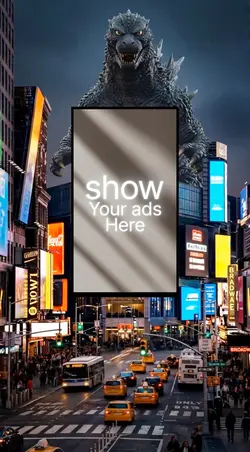 GODZILLA DISPLAY AD