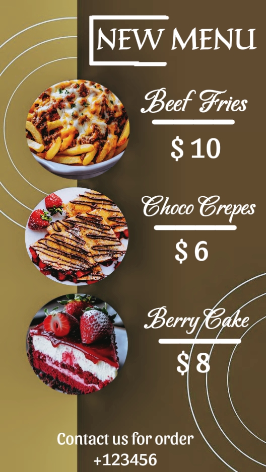 Novo menu
