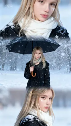 3-photo snow effect