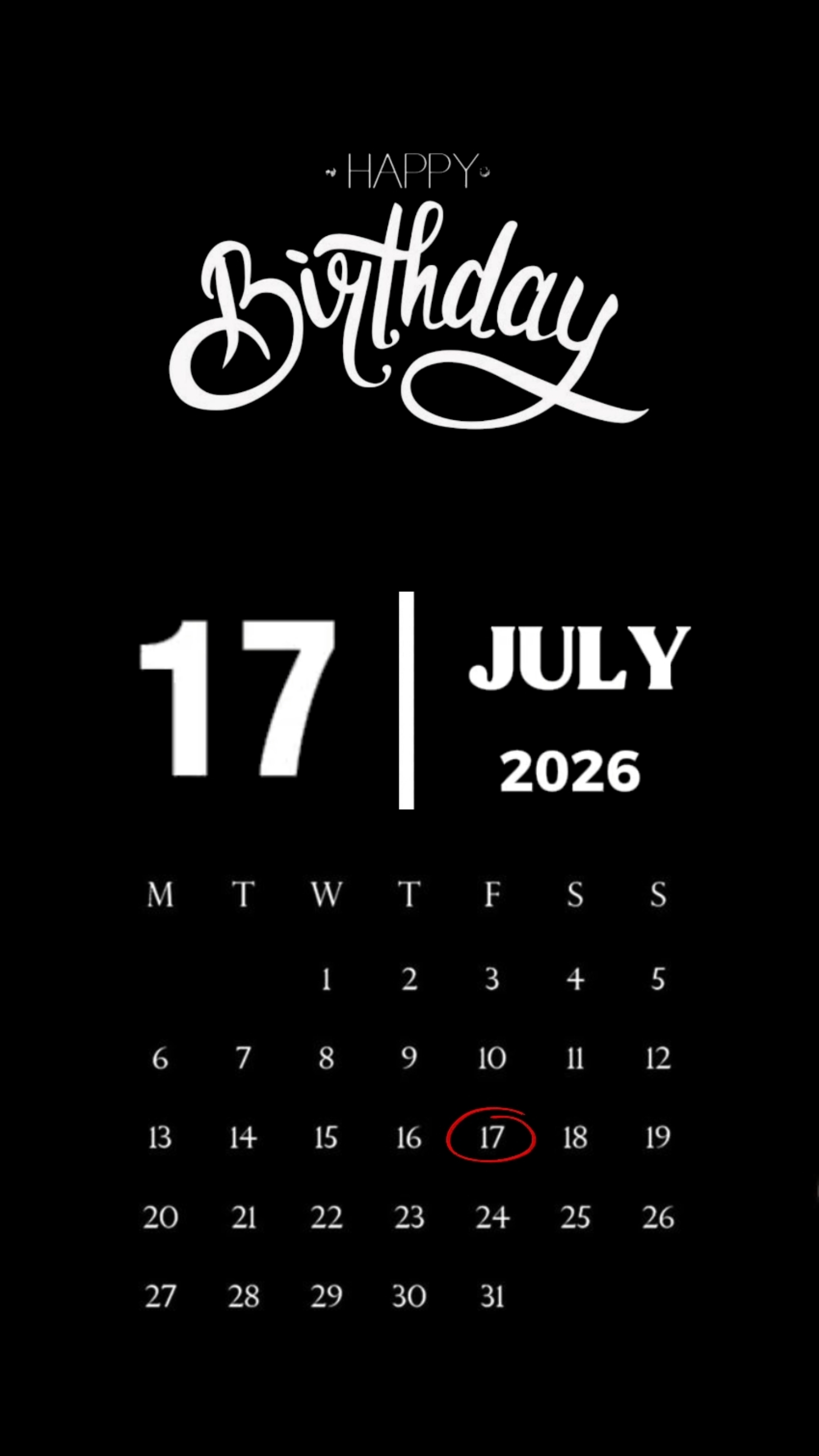 ANNIVERSAIRE 17 JUILLET 
