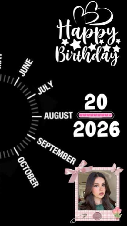 BIRTHDAY 20 AUGUST 