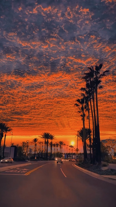 Pôr do sol estético