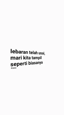 lebaran telah usai
