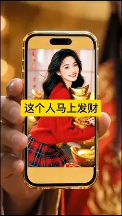 这个人马上发财