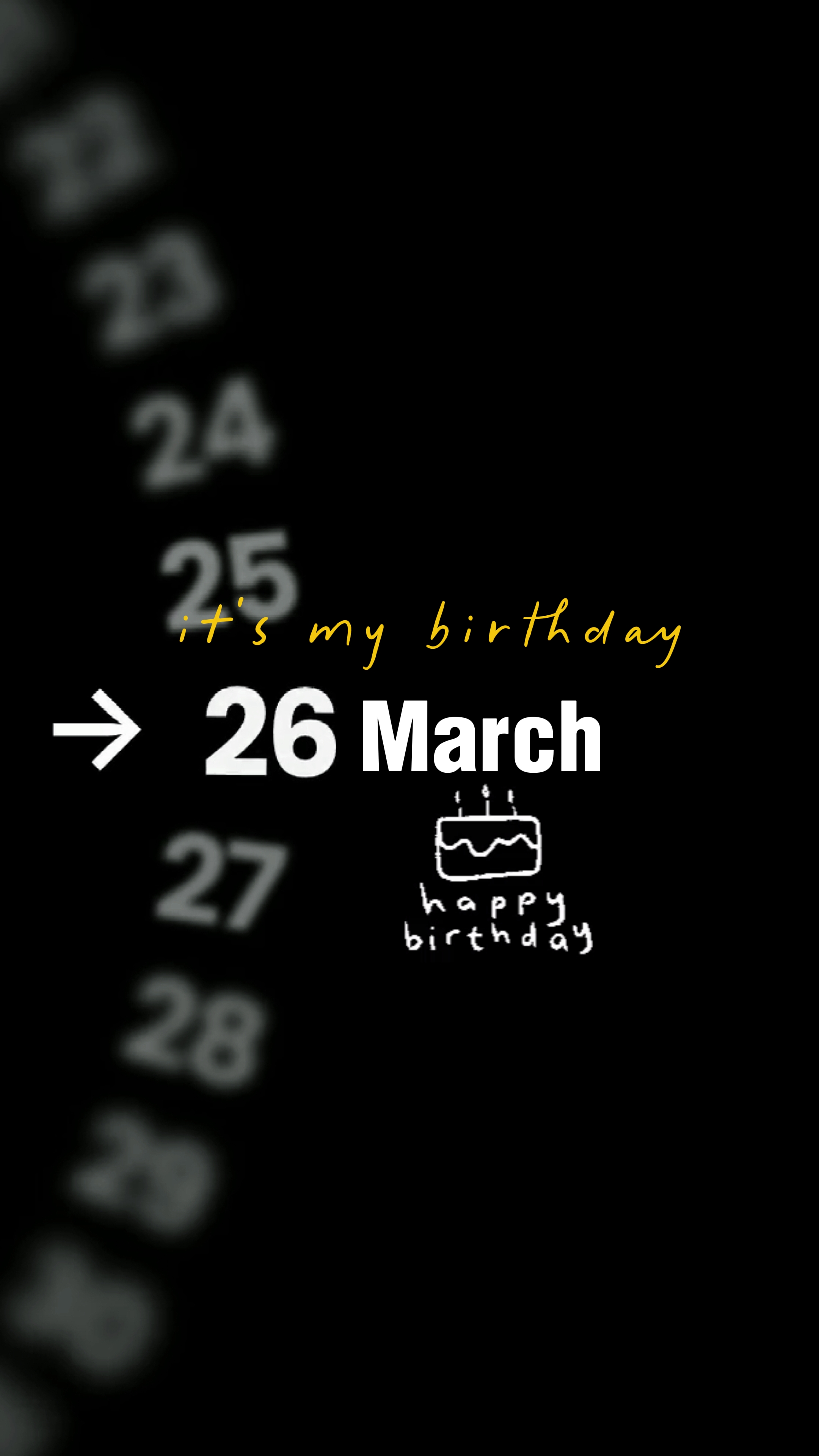 26 mars Mon anniversaire