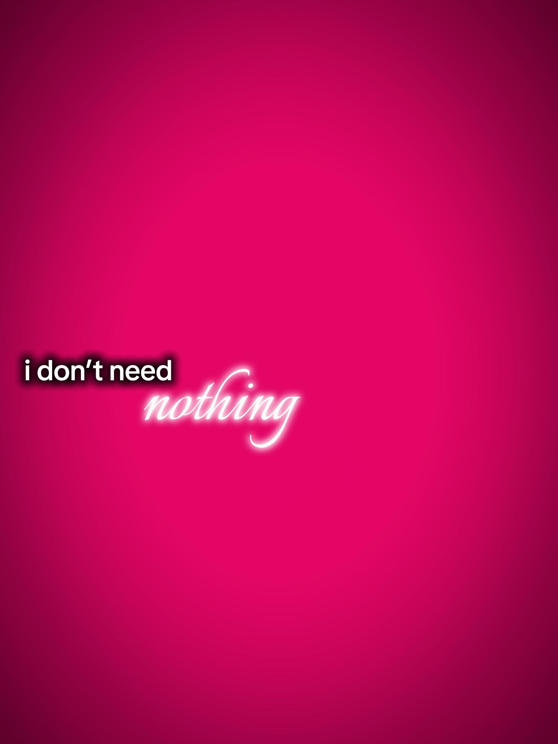 Only me and you