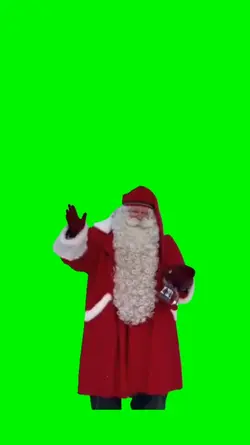 Santa waving hand