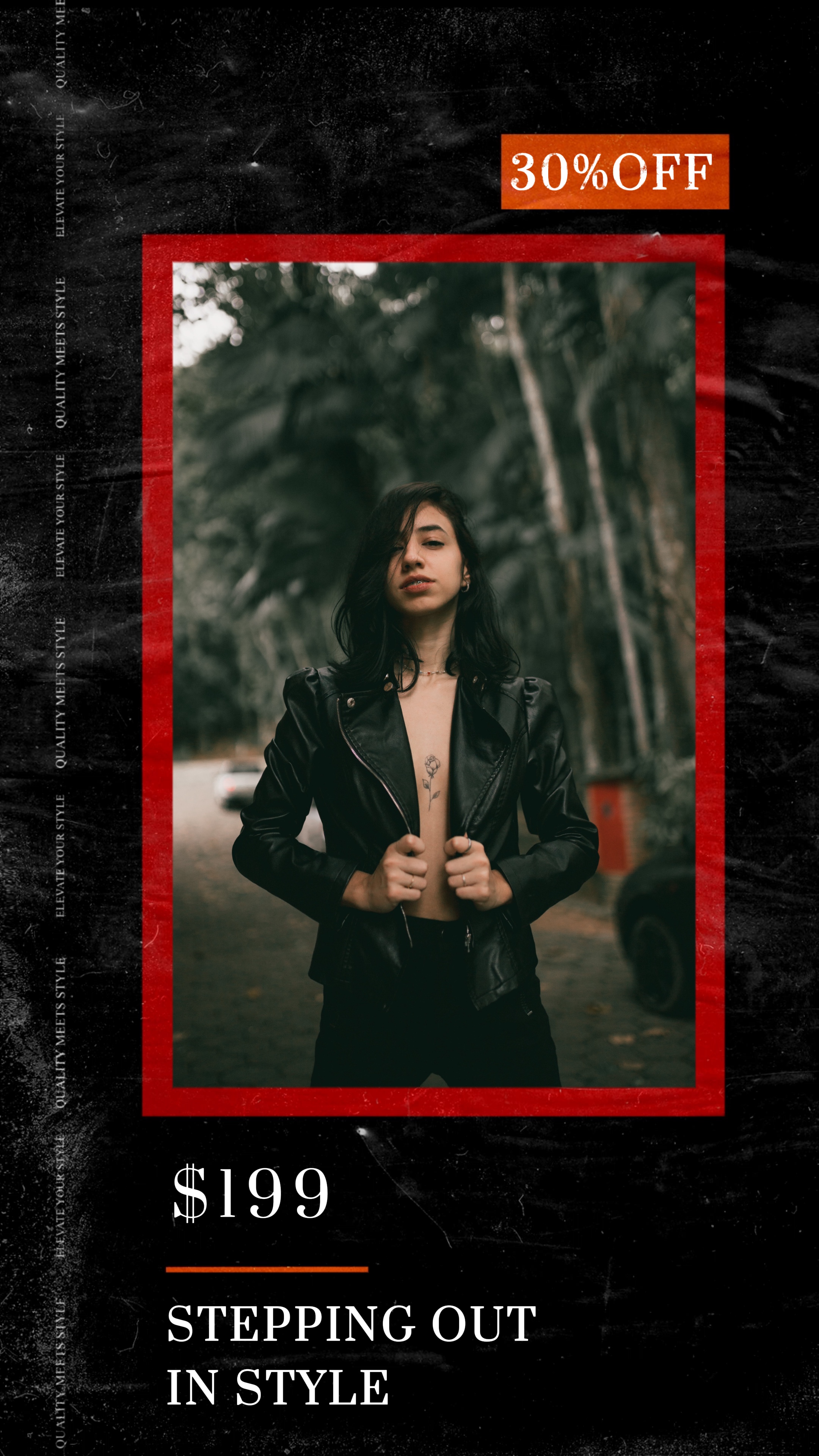 Ads template+Costume+Costume+Dark street+Black