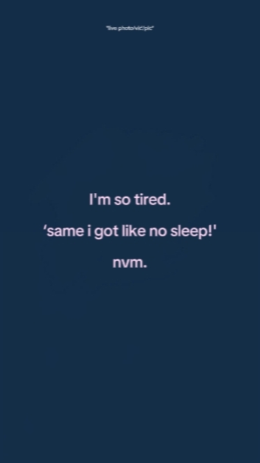 Estou tão cansado