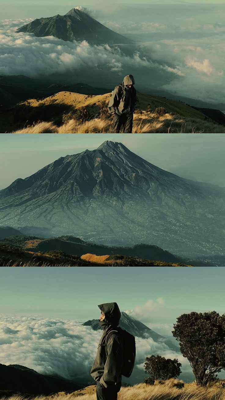 Montaña de 3 fotos