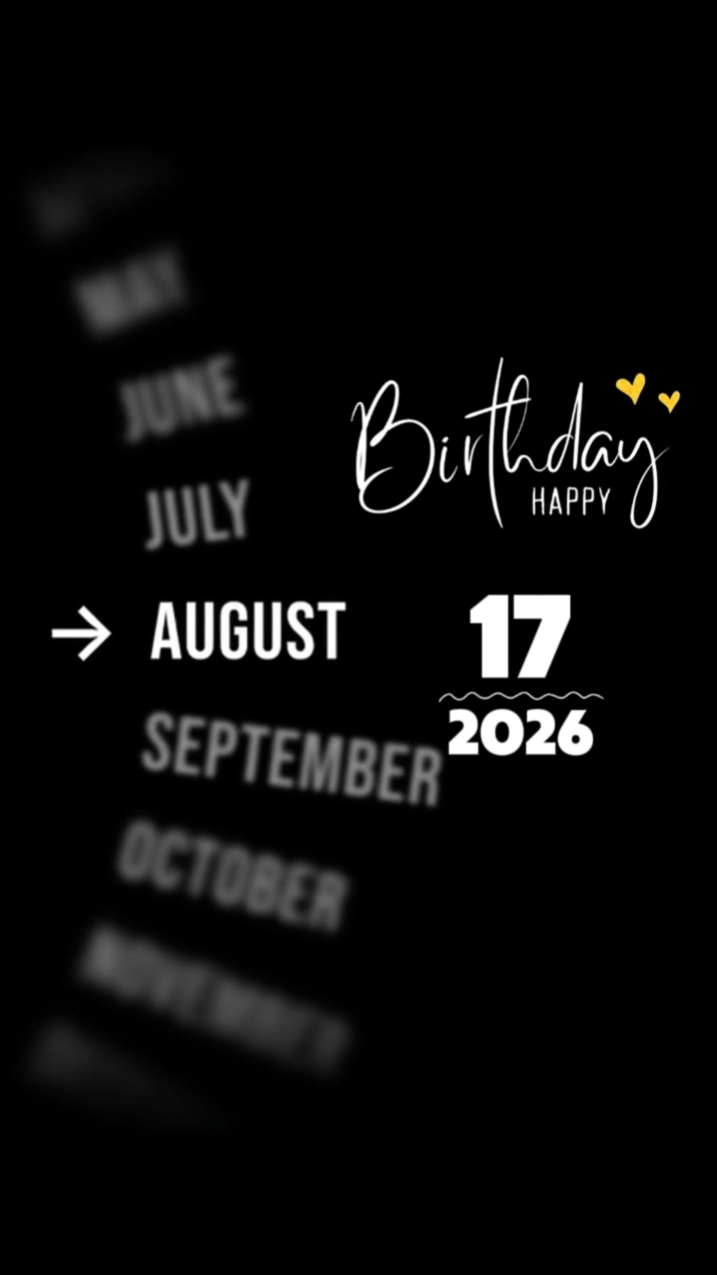 BIRTHDAY 17 AUGUST 