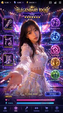アイドルに変身AIゲーム