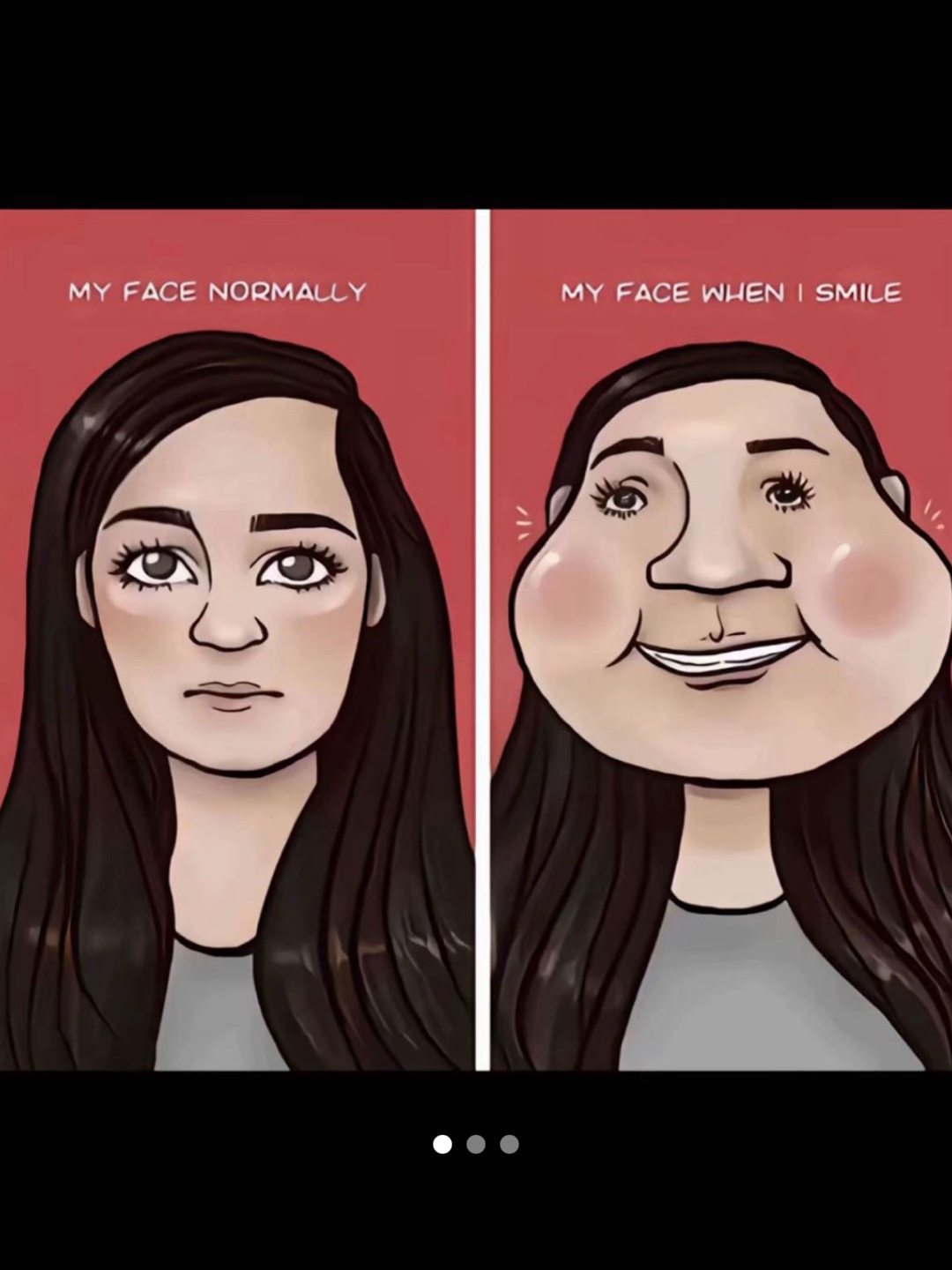Mi cara normalmente
