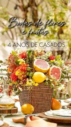 Bodas flores frutas