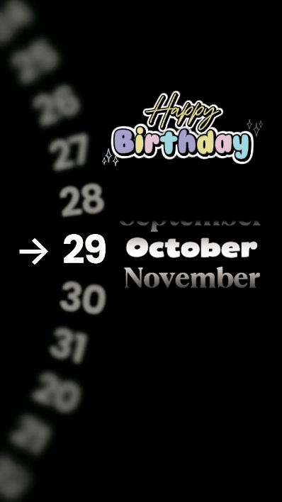 Birthday 29 October 