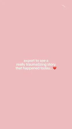 really sad story